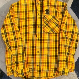 Virgil Abloh Off-White Yellow and Black Quilted Jacket/Hoodie/Shirt!!